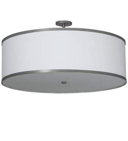 Cilindro 6 Light 36" Wide Semi-Flush Drum Ceiling Fixture - Champagne Finish
