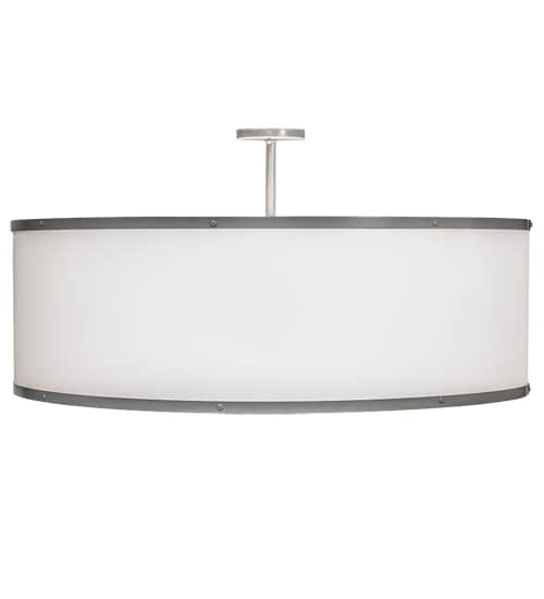 Cilindro 6 Light 36" Wide Semi-Flush Drum Ceiling Fixture - Champagne Finish