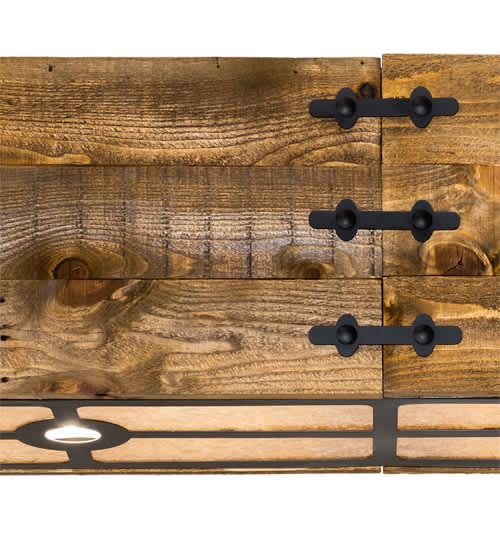 8 Light 120" Wide Wood Linear Pendant