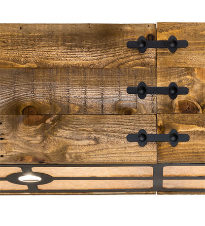 8 Light 120" Wide Wood Linear Pendant