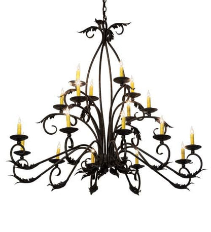 Long Windsor 18 Light 40" Wide Taper Candle Style Chandelier