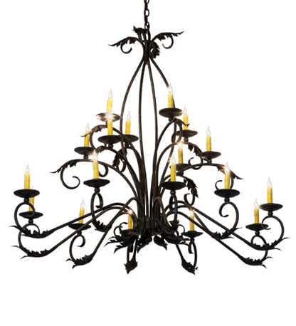 Long Windsor 18 Light 40" Wide Taper Candle Style Chandelier