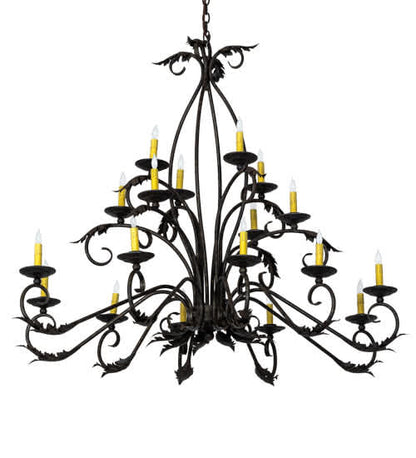 Long Windsor 18 Light 40" Wide Taper Candle Style Chandelier