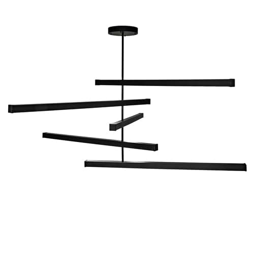5 Light 94" Wide Abstract Pendant