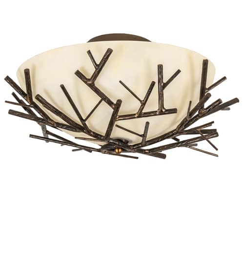 Branches 4 Light 23" Wide Semi-Flush Bowl Ceiling Fixture
