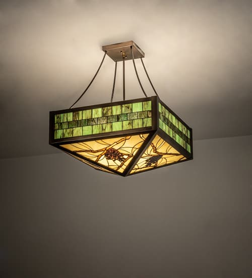 Pinecone 4 Light 33" Wide Semi-Flush Ceiling Fixture