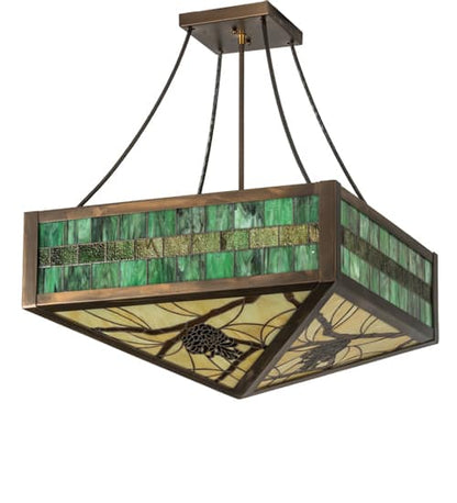 Pinecone 4 Light 33" Wide Semi-Flush Ceiling Fixture