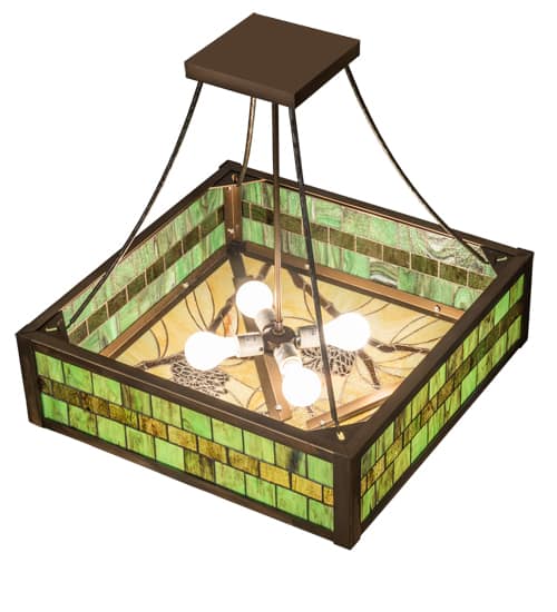 Pinecone 4 Light 33" Wide Semi-Flush Ceiling Fixture