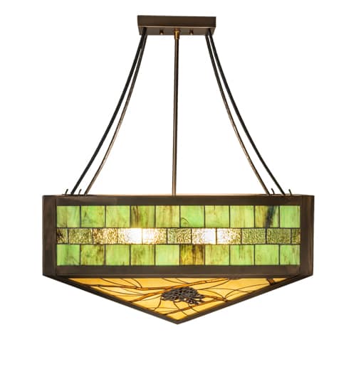 Pinecone 4 Light 33" Wide Semi-Flush Ceiling Fixture