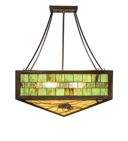 Pinecone 4 Light 33" Wide Semi-Flush Ceiling Fixture