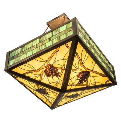 Pinecone 4 Light 33" Wide Semi-Flush Ceiling Fixture