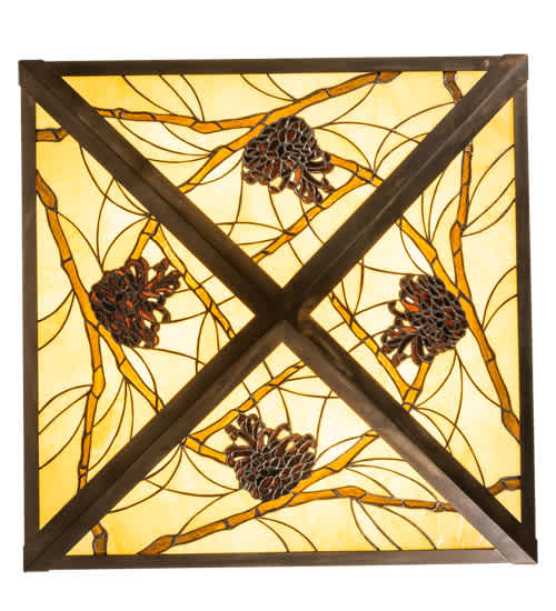 Pinecone 4 Light 33" Wide Semi-Flush Ceiling Fixture