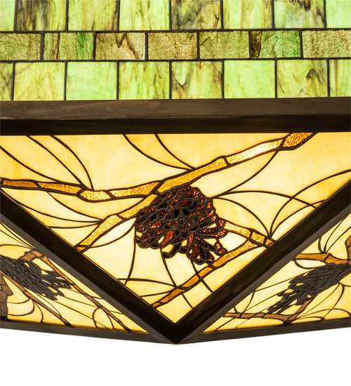 Pinecone 4 Light 33" Wide Semi-Flush Ceiling Fixture