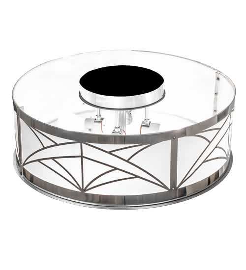 Revival Deco Cilindro 4 Light 22" Wide Semi-Flush Drum Ceiling Fixture
