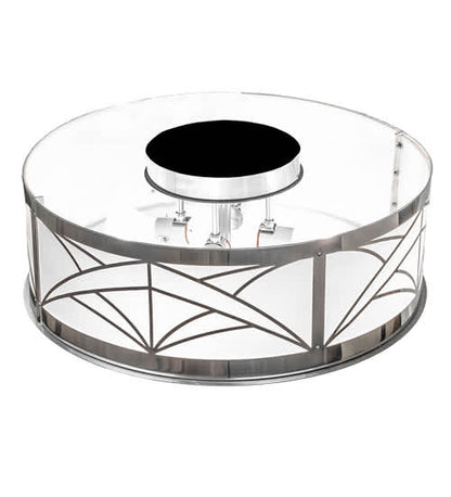 Revival Deco Cilindro 4 Light 22" Wide Semi-Flush Drum Ceiling Fixture