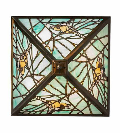 Backyard Friends 4 Light 24" Tall Semi-Flush Ceiling Fixture - Antique Copper Finish
