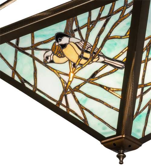 Backyard Friends 4 Light 24" Tall Semi-Flush Ceiling Fixture - Antique Copper Finish