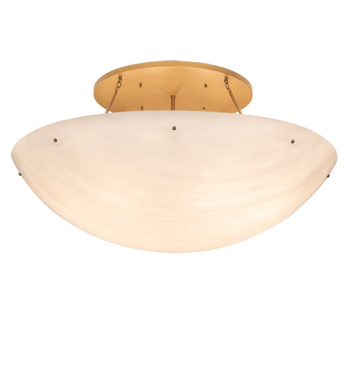 Artesia 12 Light 60" Wide Semi-Flush Bowl Ceiling Fixture - Gold Metallic Finish