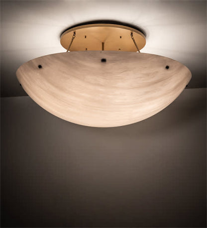 Artesia 12 Light 60" Wide Semi-Flush Bowl Ceiling Fixture - Gold Metallic Finish