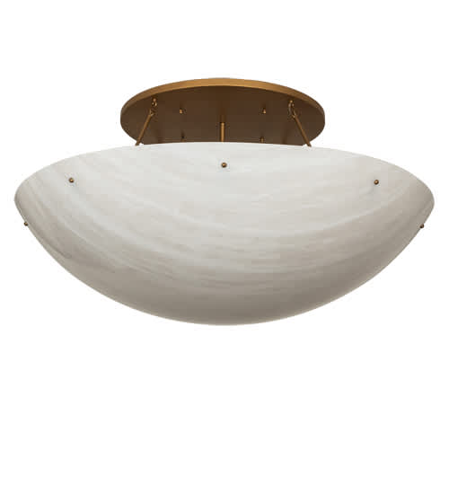 Artesia 12 Light 60" Wide Semi-Flush Bowl Ceiling Fixture - Gold Metallic Finish