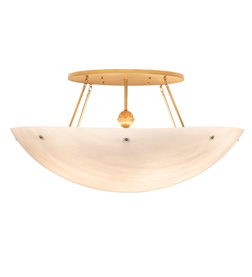 Artesia 12 Light 60" Wide Semi-Flush Bowl Ceiling Fixture - Gold Metallic Finish