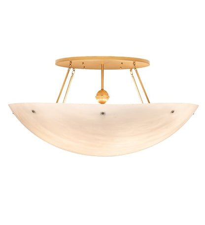 Artesia 12 Light 60" Wide Semi-Flush Bowl Ceiling Fixture - Gold Metallic Finish