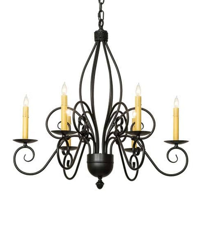Squire 6 Light 28" Wide Taper Candle Style Chandelier