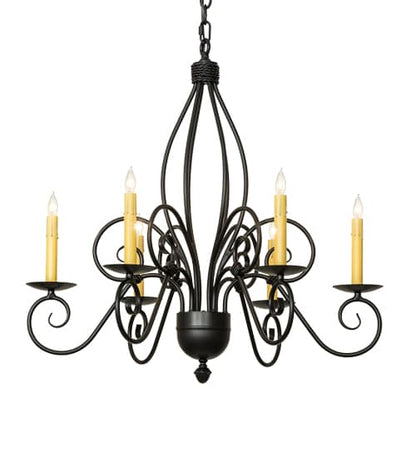 Squire 6 Light 28" Wide Taper Candle Style Chandelier