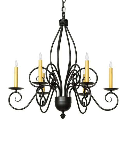 Squire 6 Light 28" Wide Taper Candle Style Chandelier