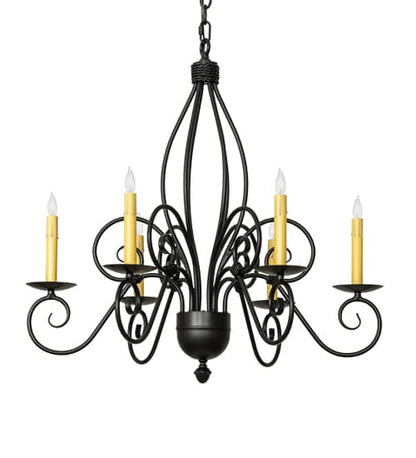 Squire 6 Light 28" Wide Taper Candle Style Chandelier
