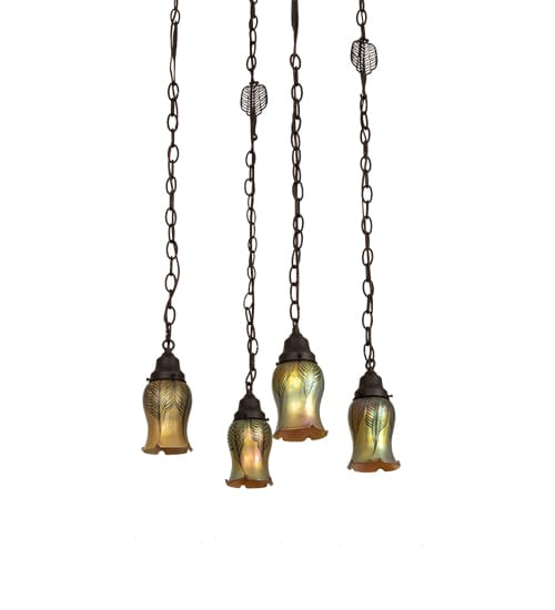 4 Light 21" Wide Multi Light Pendant