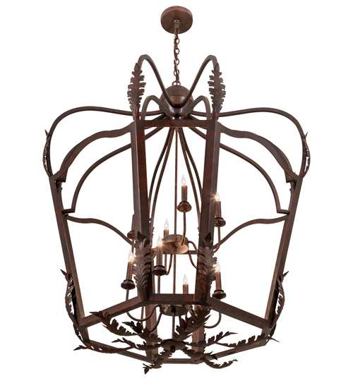 12 Light 43" Wide Taper Candle Pendant