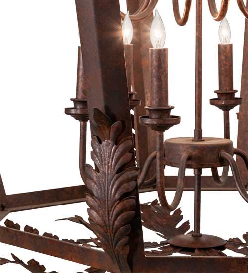 12 Light 43" Wide Taper Candle Pendant