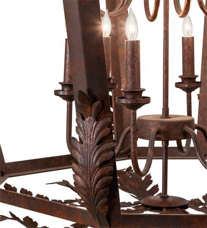 12 Light 43" Wide Taper Candle Pendant
