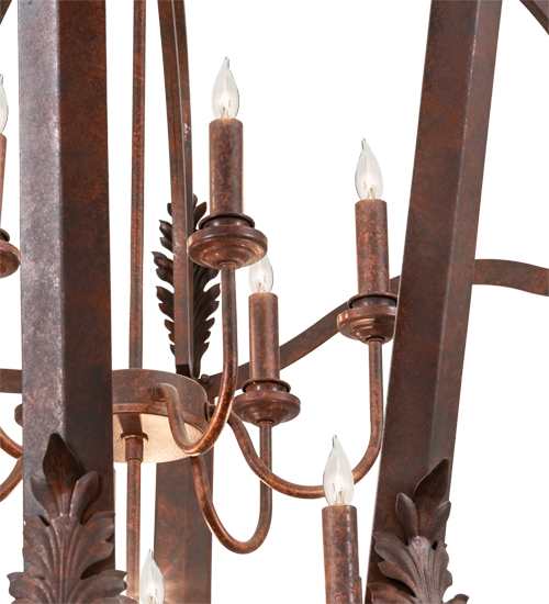 12 Light 43" Wide Taper Candle Pendant