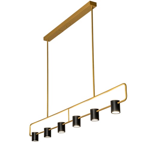 6 Light 72" Wide Linear Pendant