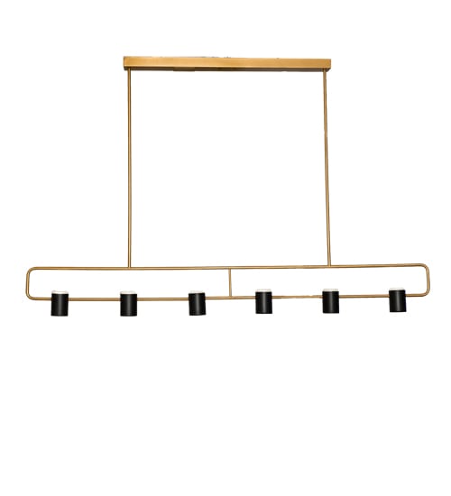 6 Light 72" Wide Linear Pendant