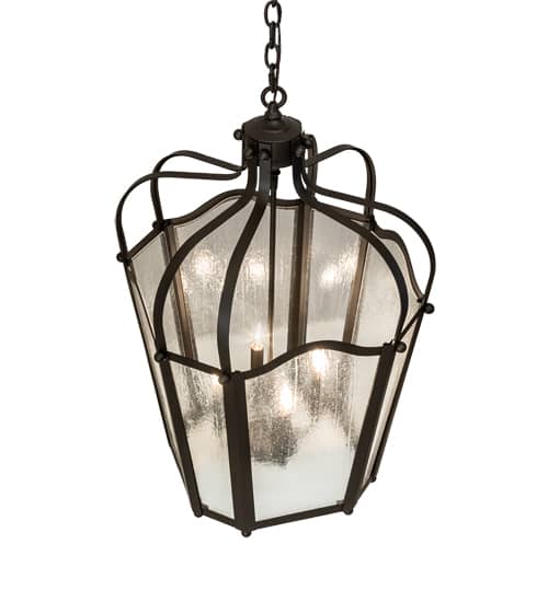 4 Light 22" Wide Taper Candle Pendant
