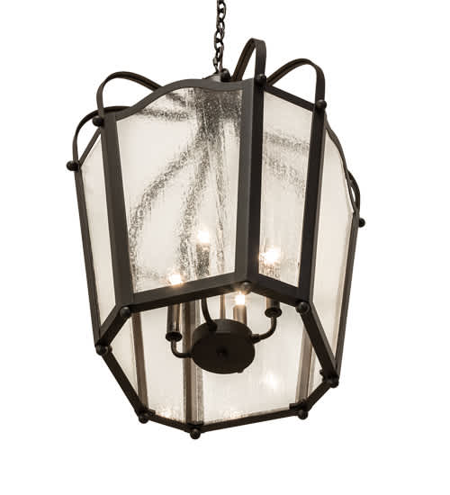 4 Light 22" Wide Taper Candle Pendant