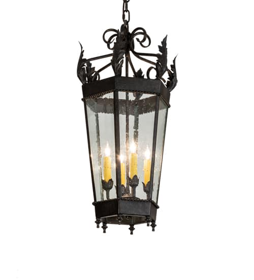 4 Light 14" Wide Taper Candle Pendant