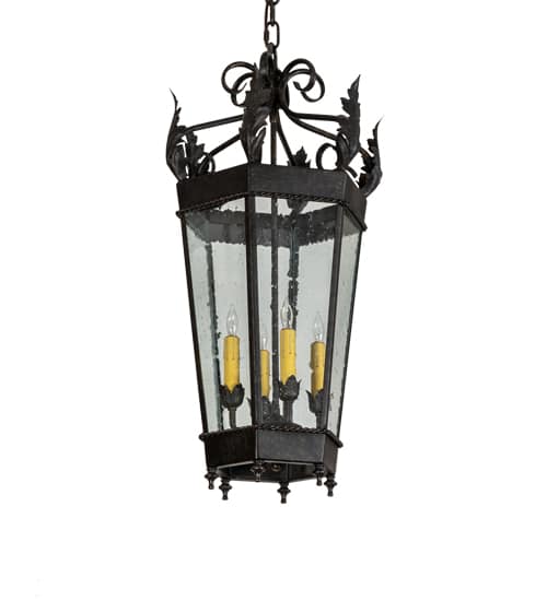 4 Light 14" Wide Taper Candle Pendant