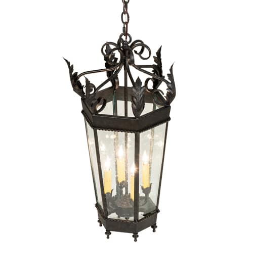 4 Light 14" Wide Taper Candle Pendant
