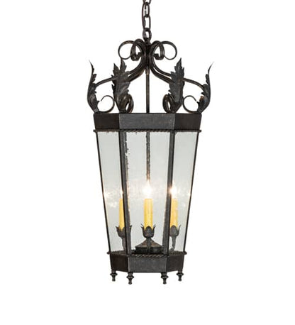4 Light 14" Wide Taper Candle Pendant