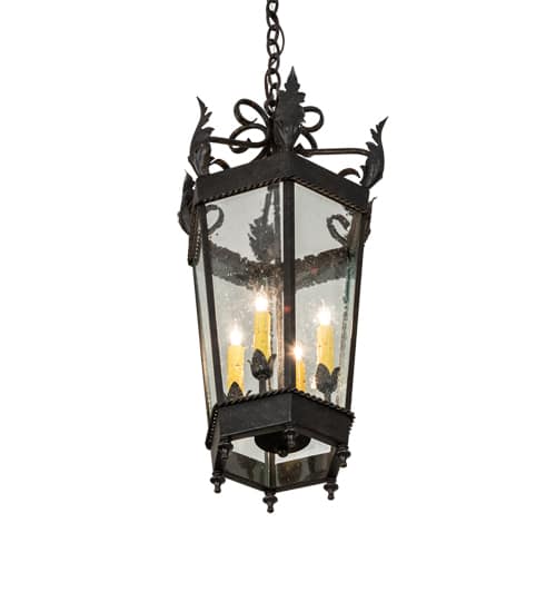 4 Light 14" Wide Taper Candle Pendant