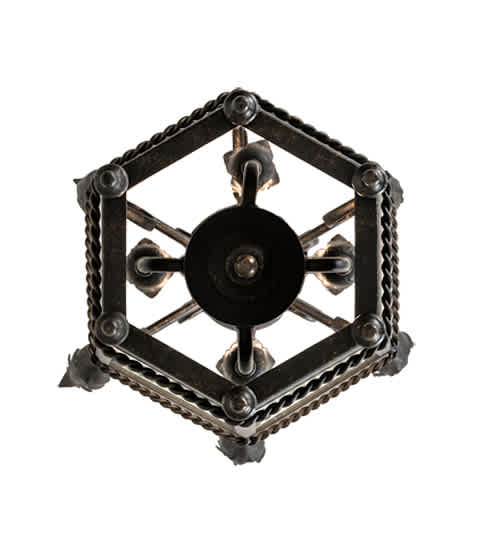 4 Light 14" Wide Taper Candle Pendant