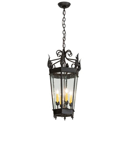 4 Light 14" Wide Taper Candle Pendant