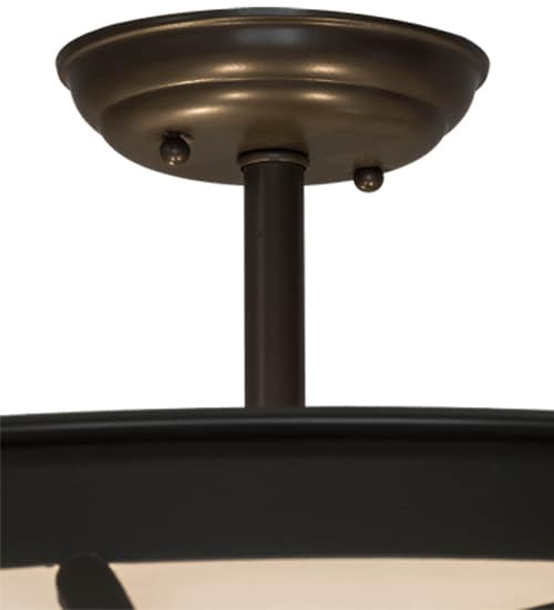 Horseshoe 4 Light 30" Wide Semi-Flush Drum Ceiling Fixture