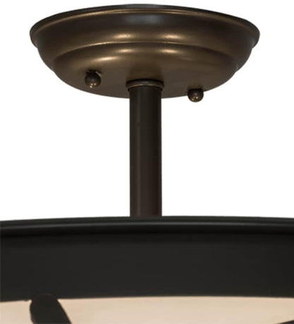 Horseshoe 4 Light 30" Wide Semi-Flush Drum Ceiling Fixture