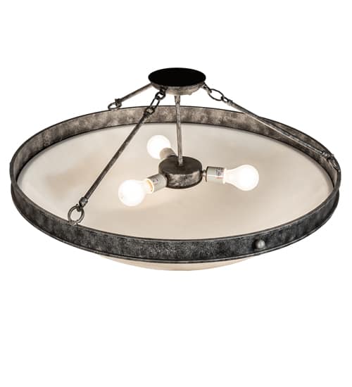 Dionne 3 Light 31" Wide Semi-Flush Bowl Ceiling Fixture