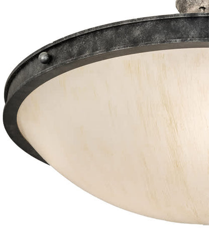Dionne 3 Light 31" Wide Semi-Flush Bowl Ceiling Fixture